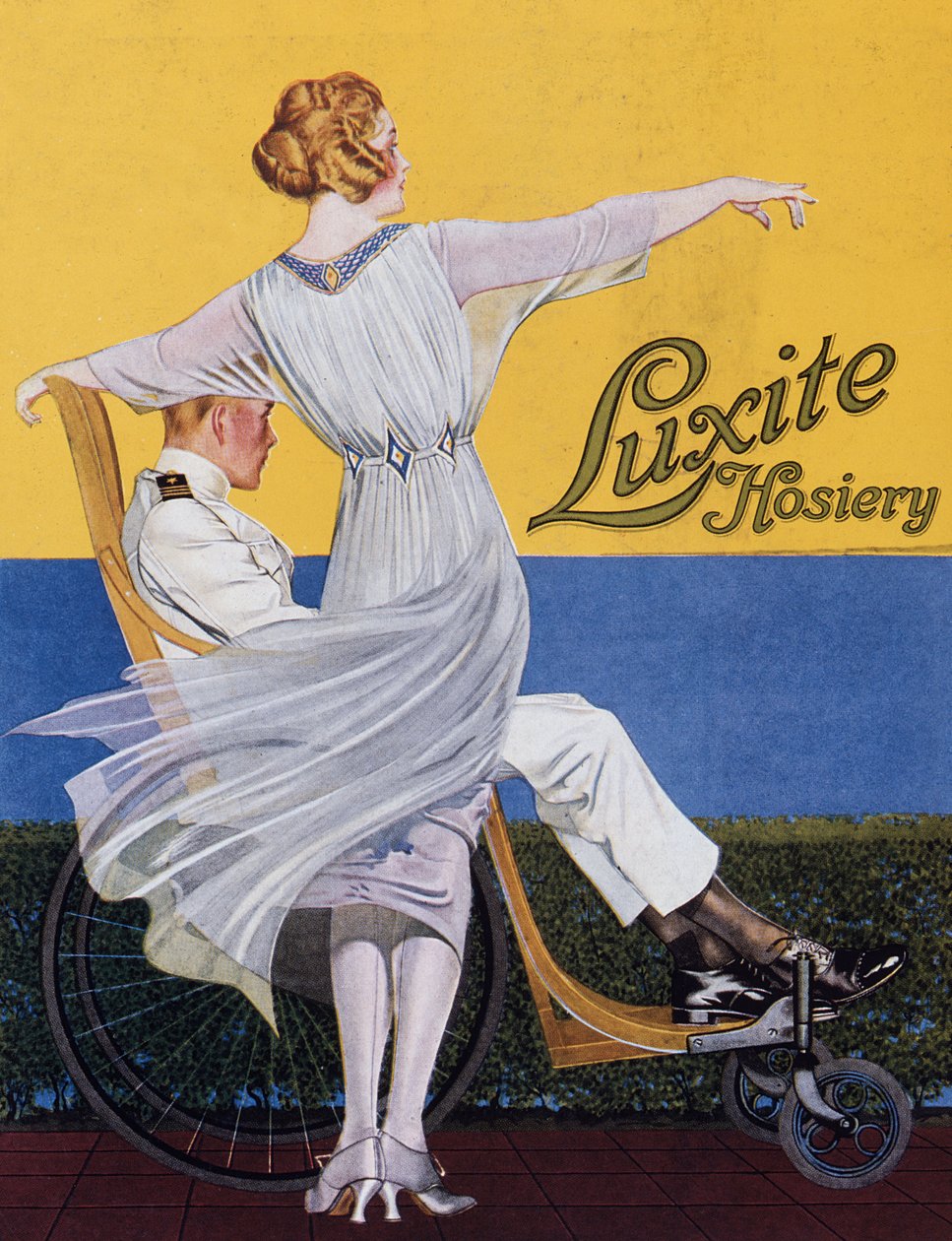 Annonce for Luxite Hosiery, fra Vogue magazine, 1919 af C. Coles Phillips