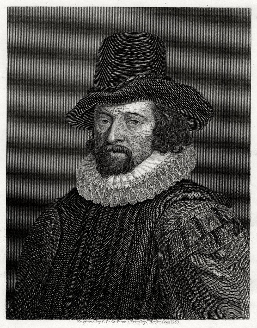 Francis Bacon, Viscount St Albans, engelsk filosof, videnskabsmand og statsmand, 1800-tallet af C. Cook