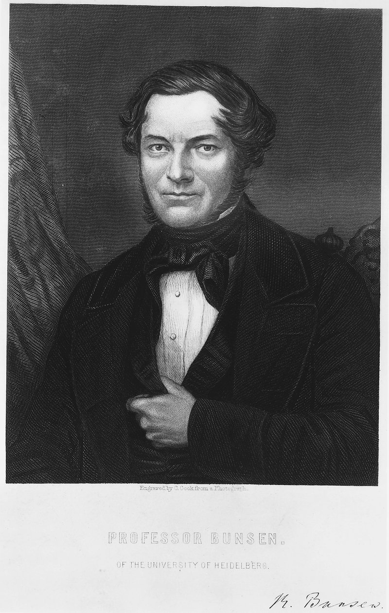Robert Bunsen, tysk kemiker, 1850