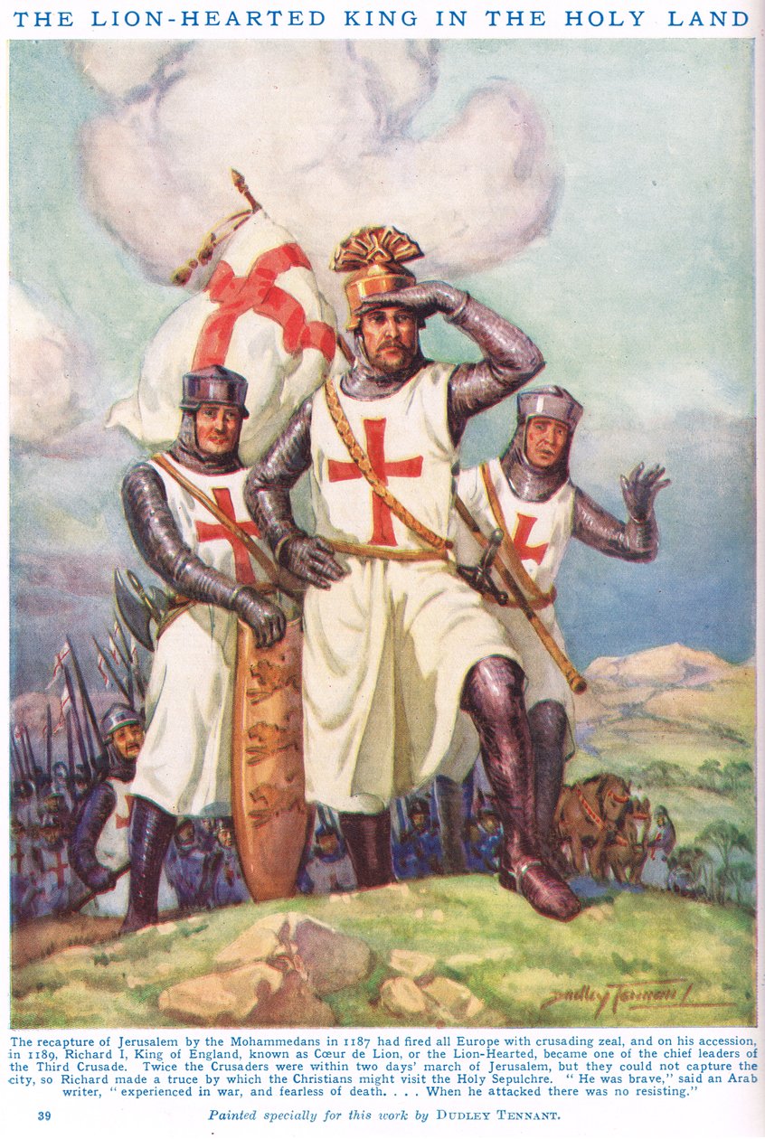 Portræt af Richard I, den løvehjertede konge i det hellige land, fra 