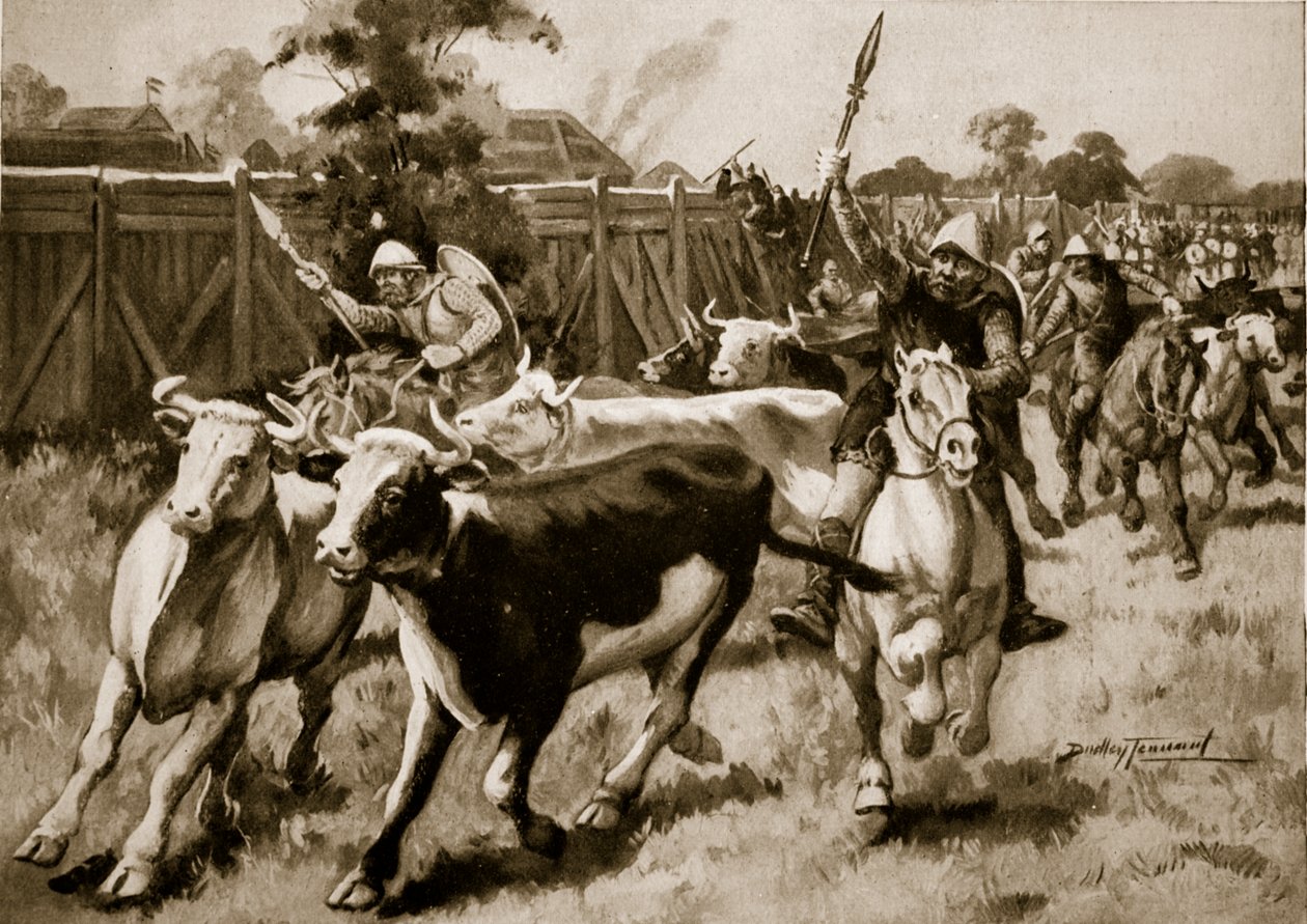 Efter slaget ved Ethandun (Edington), 878, illustration fra 