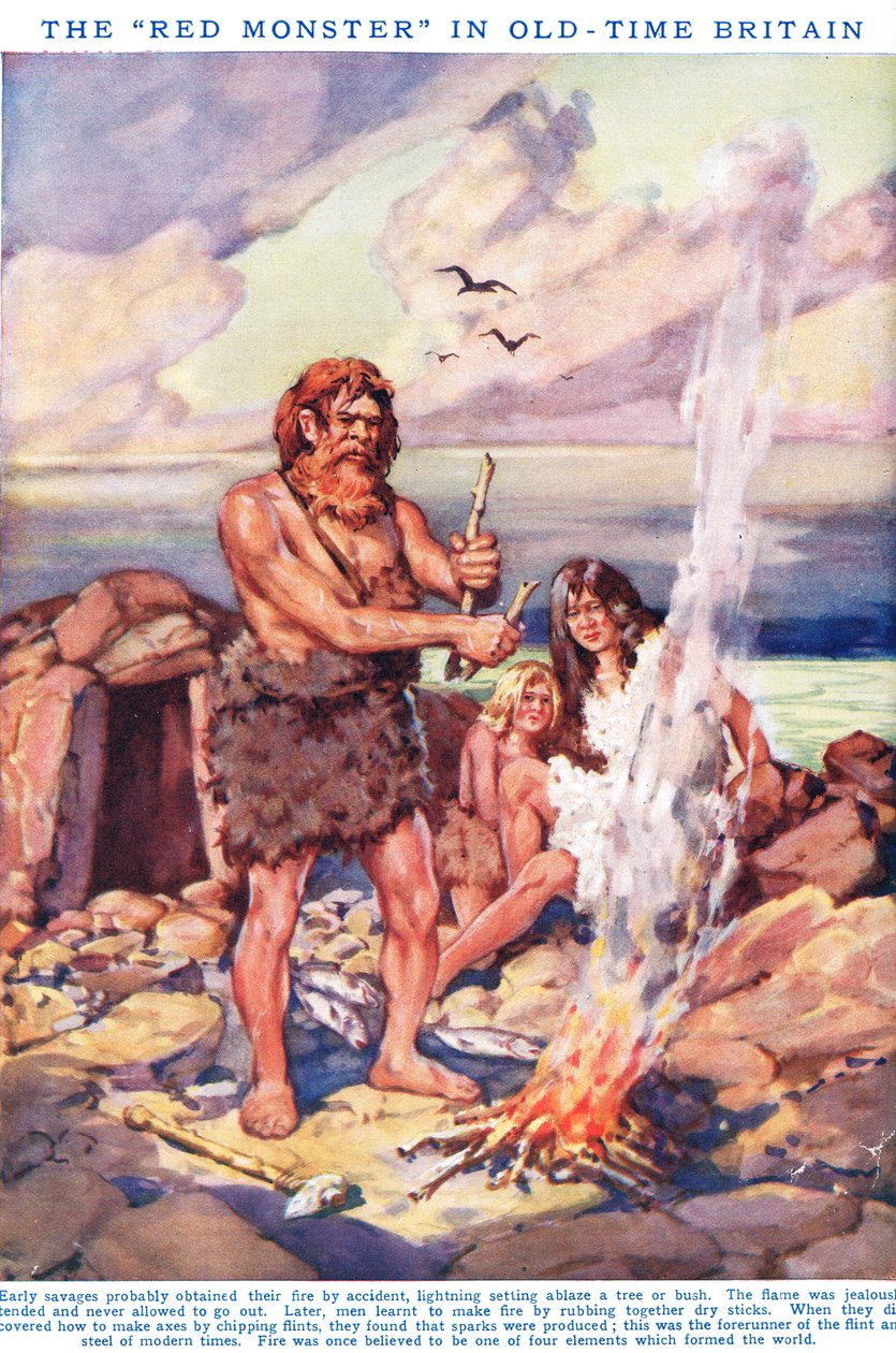 Fire: The "Red Monster" i Old-Time Storbritannien, illustration fra 