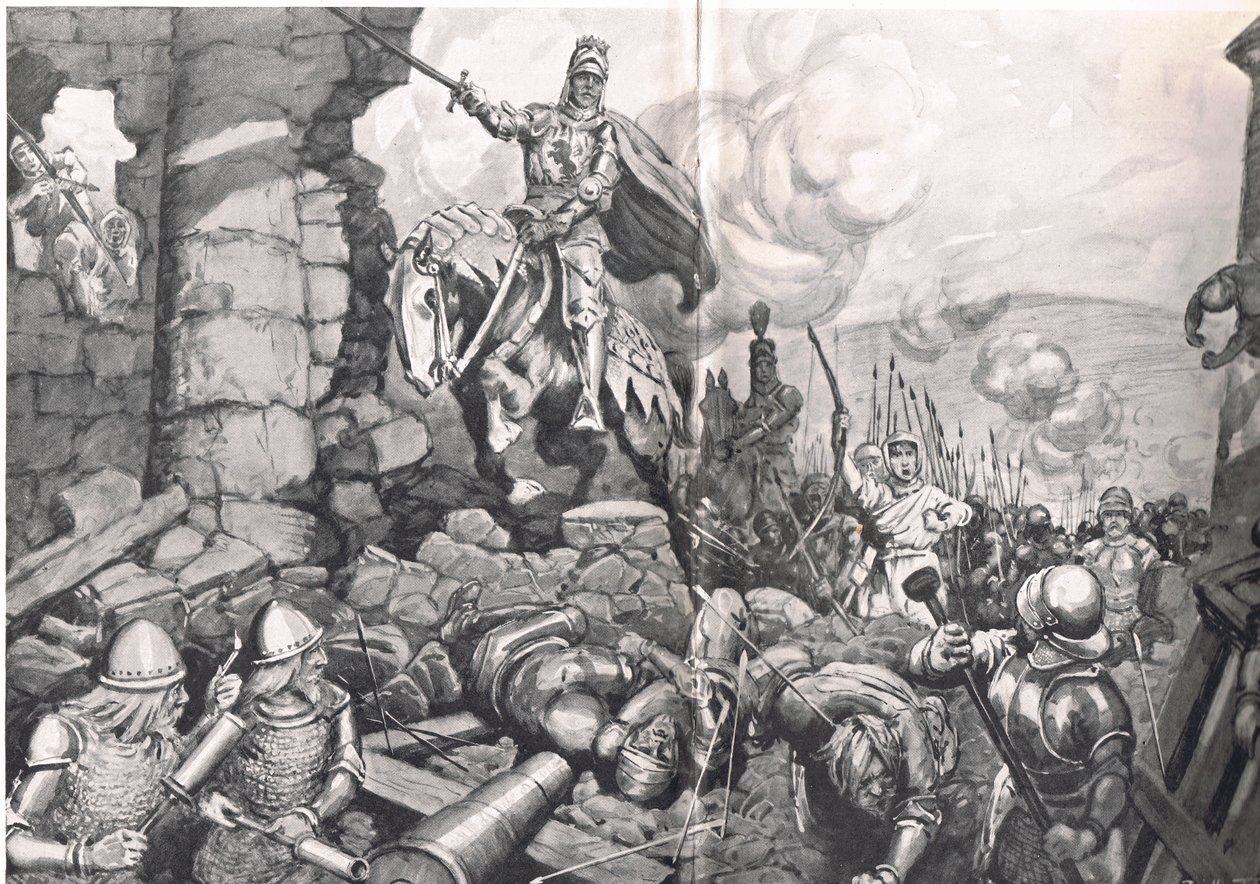 Henry V at the Siege of Harfleur, illustration fra 