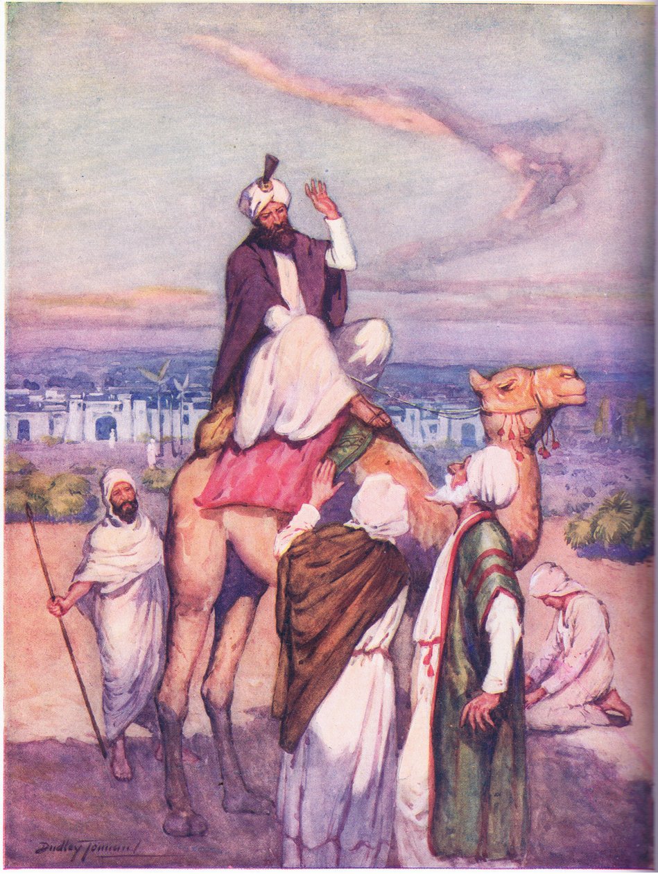 Den arabiske grundlægger af en stor religion: Muhammed født i Mekka (farve litho) af C. Dudley Tennant