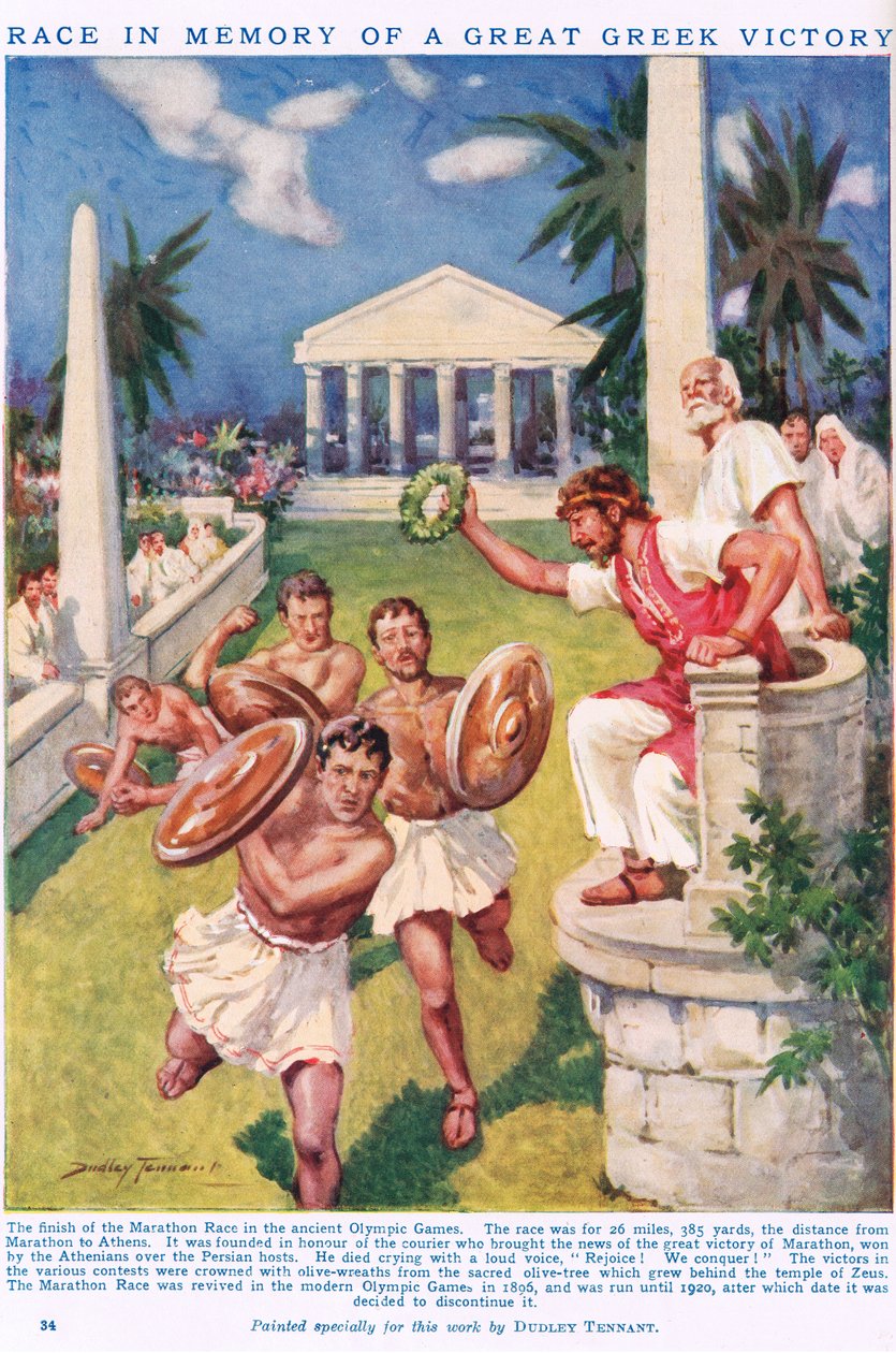 The Marathon: Race in Memory of a Great Greek Victory, illustration fra 