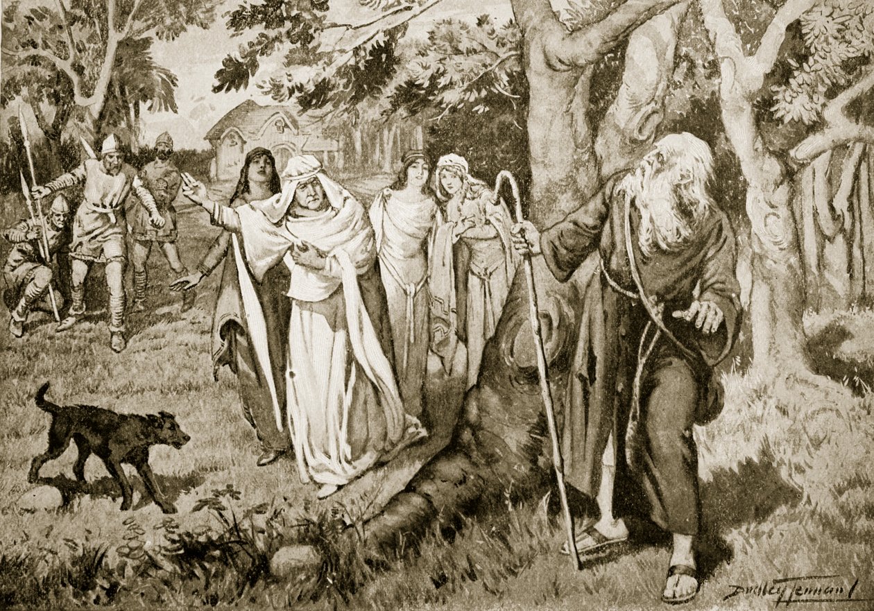 Mødet mellem Kenneth og Fenella, 993, illustration fra 