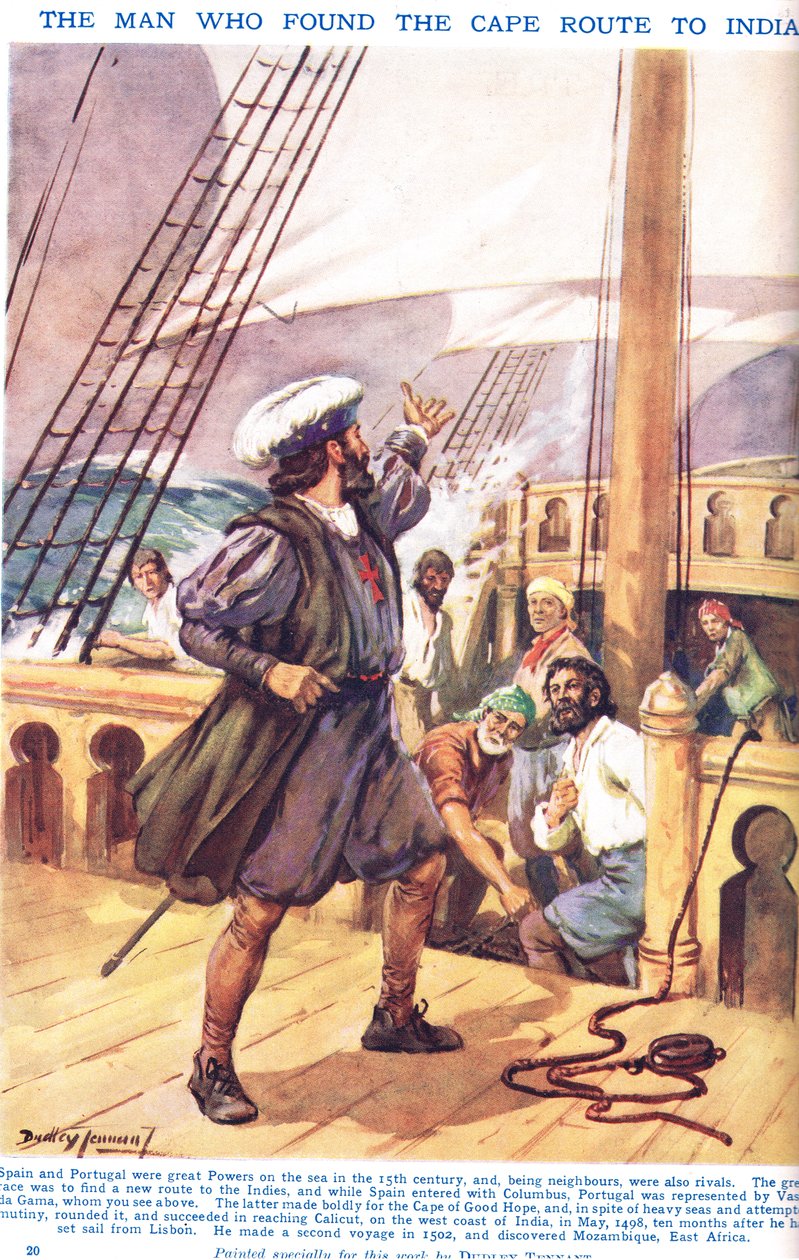 Vasco de Gama: Manden der fandt Kapruten til Indien, illustration fra 
