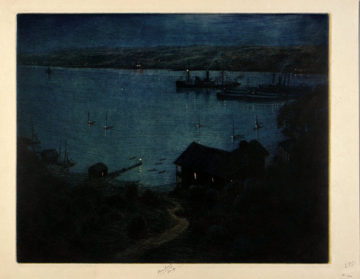 Måneskin--Hudson River af C. F. William Mielatz