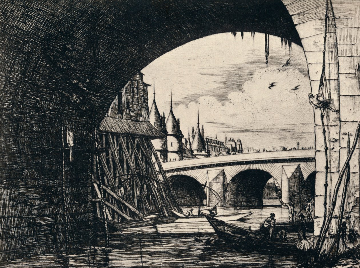Buen ved Pont Notre-Dame, 1915 af C. H. Meryon