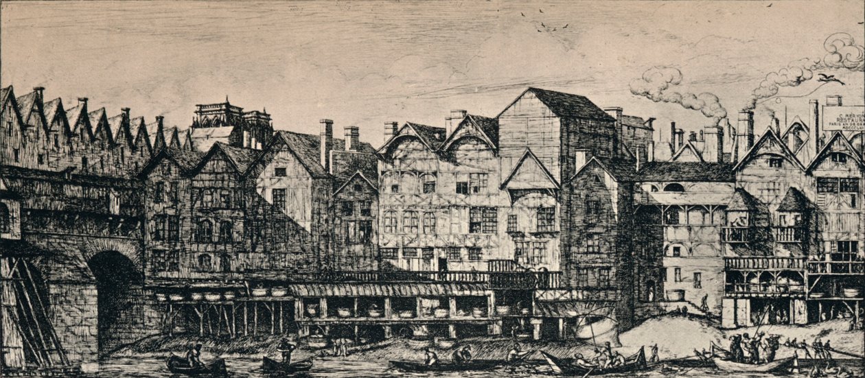 En del af byen Paris, 1915 af C. H. Meryon