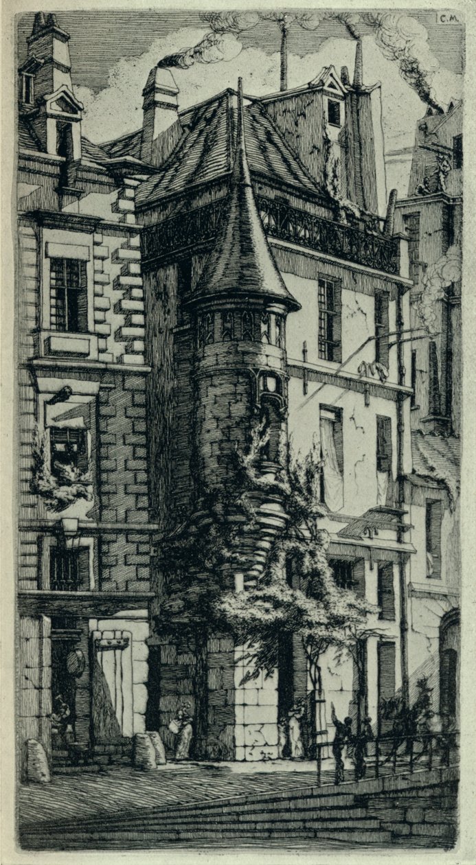 Turret, Rue de la Tixeranderie, 1915 af C. H. Meryon