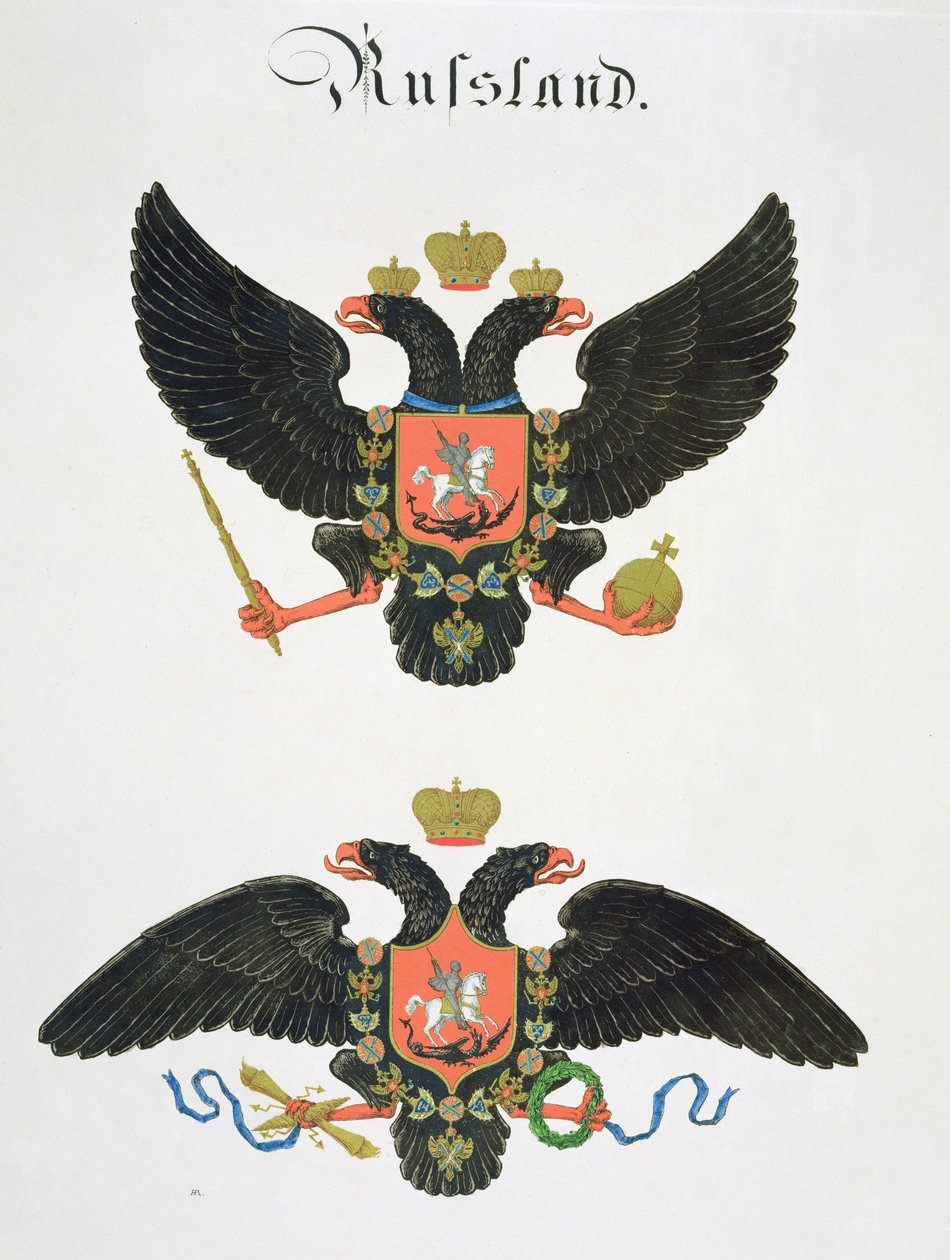 Bevæbner staten Imperial Rusland, fra en samling af akvareller udgivet i Tyskland, ca. 1830-33 af C. Hildebrandt