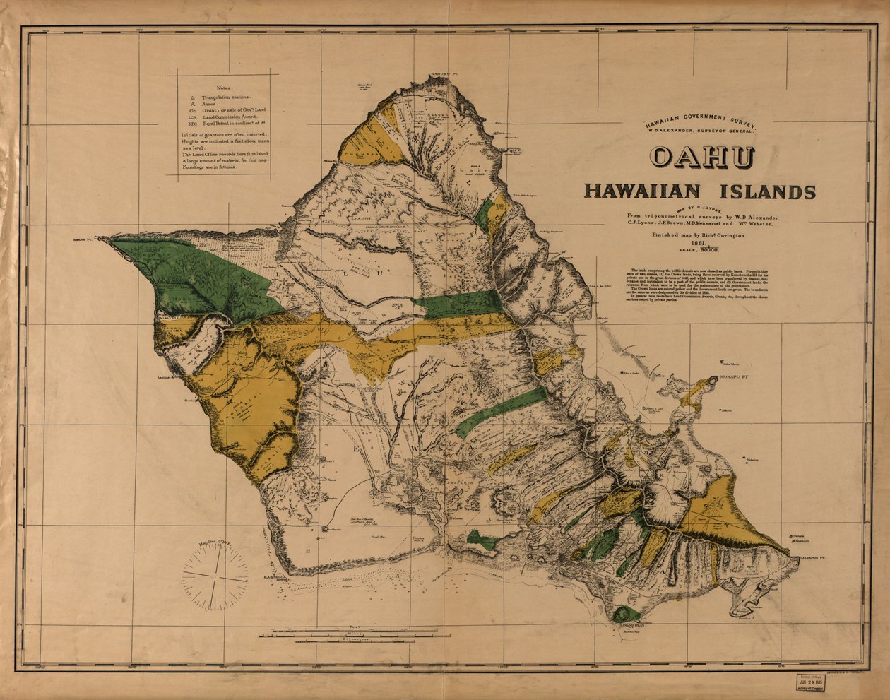 Oahu, Hawaii-øerne af C. J.; Covington Lyons