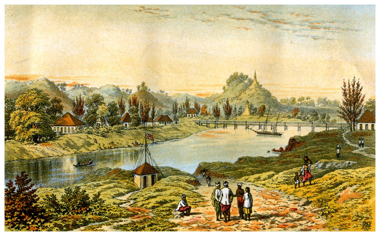 Sandoway, Arakan, Myanmar, 1800-tallet. af C Kegan Paul