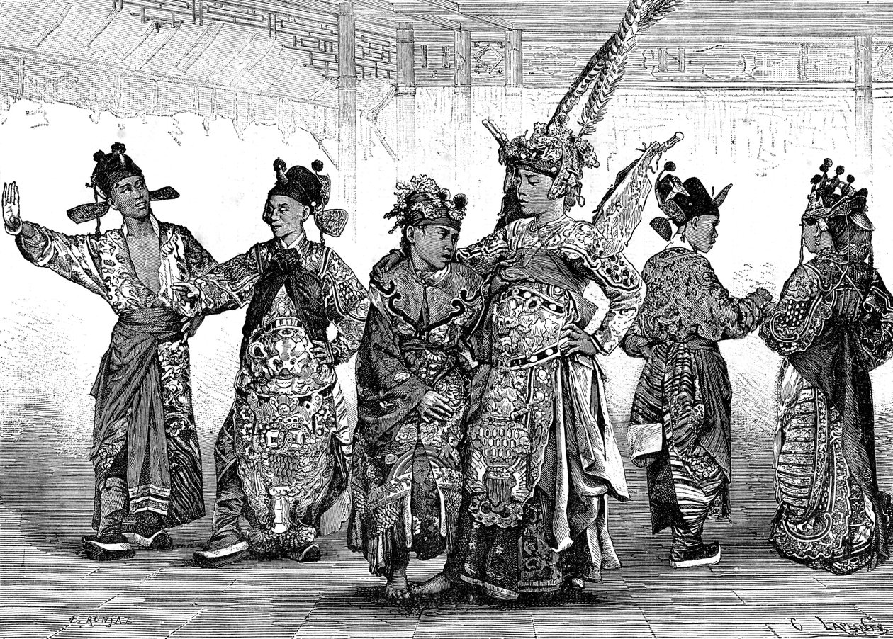 Kinesiske tragediske skuespillere, 1800-tallet af C. Laplante