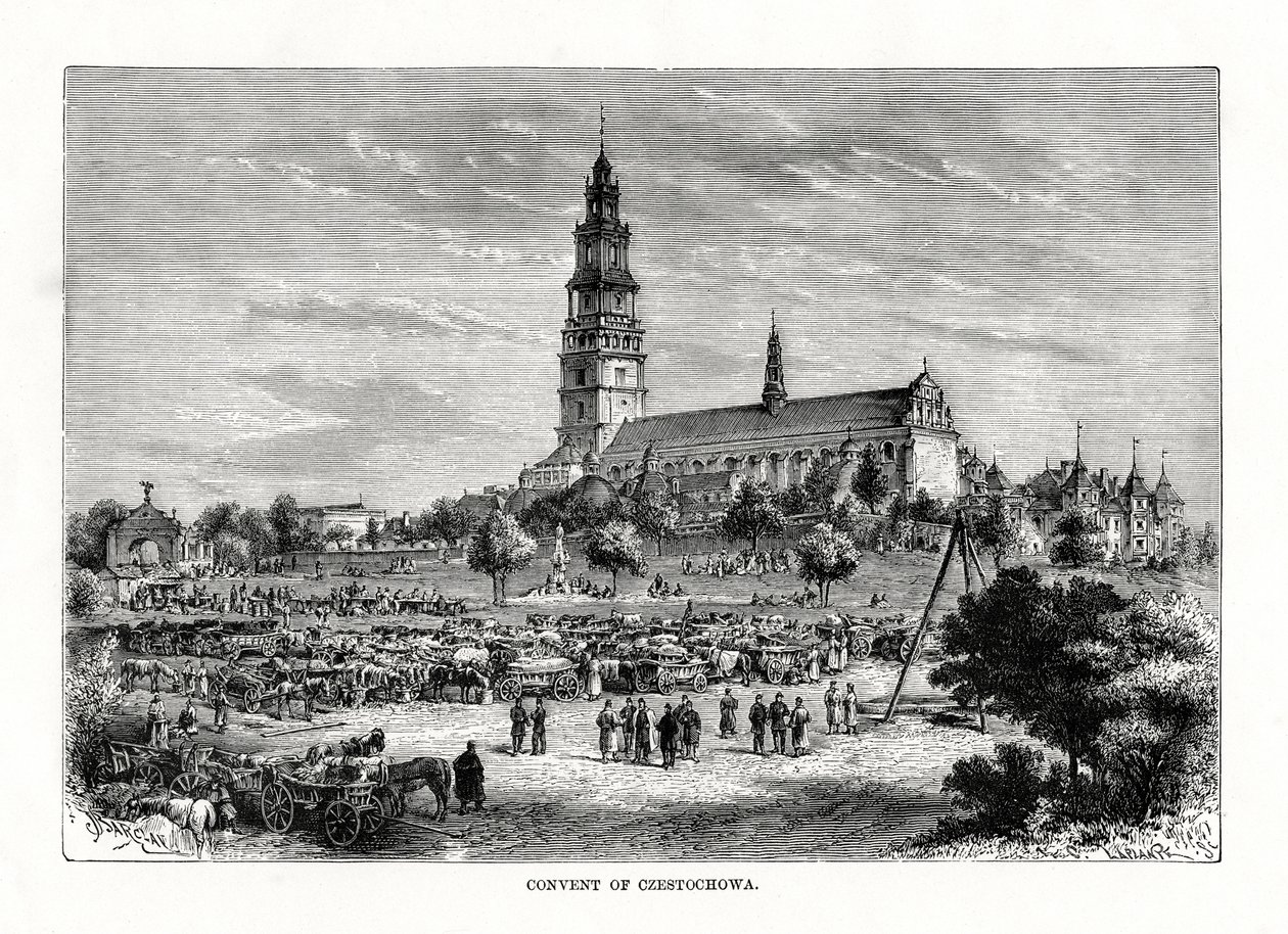 Kloster i Czestochowa, Polen, 1879 af C. Laplante