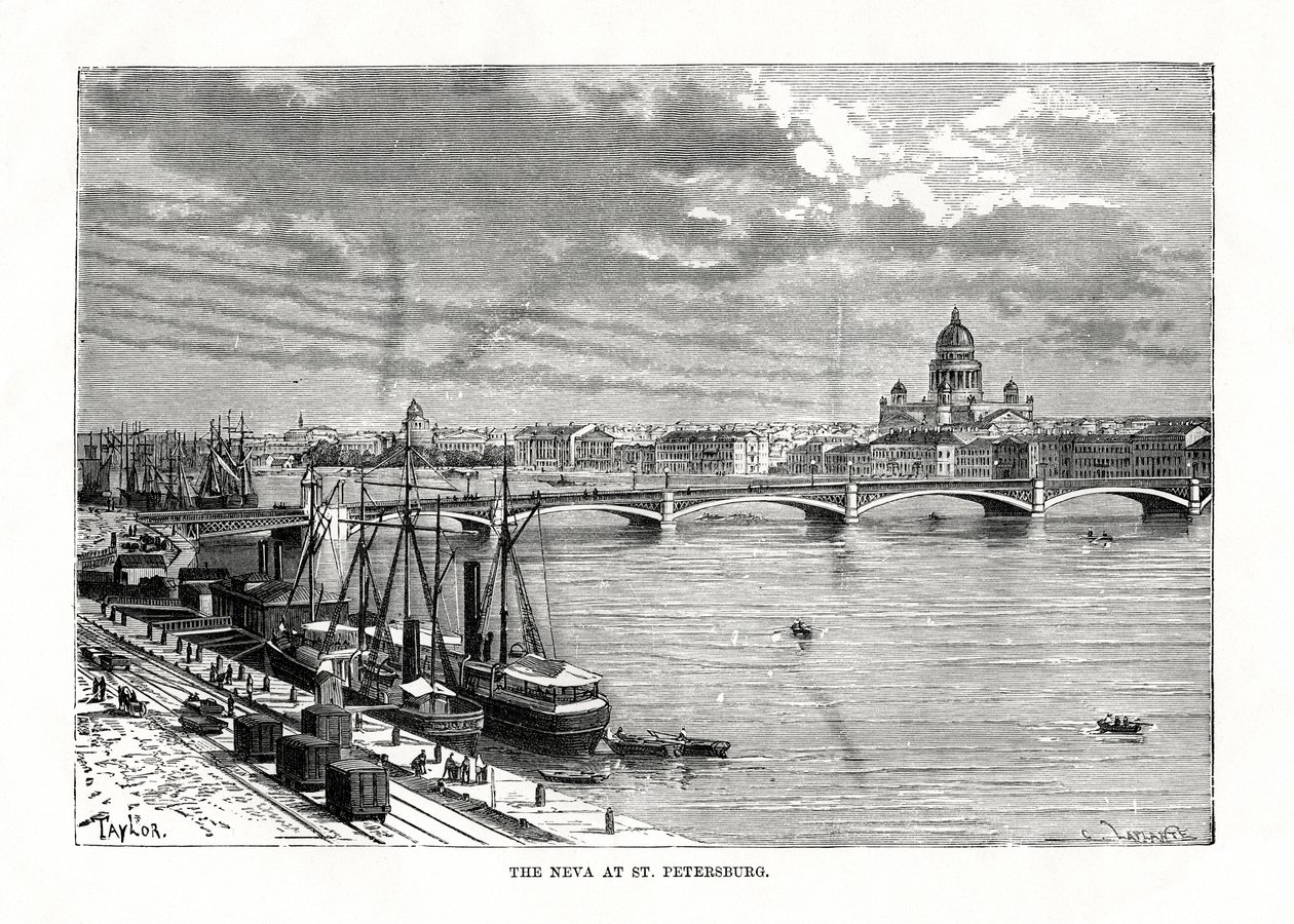 River Neva, Skt. Petersborg, 1879 af C. Laplante