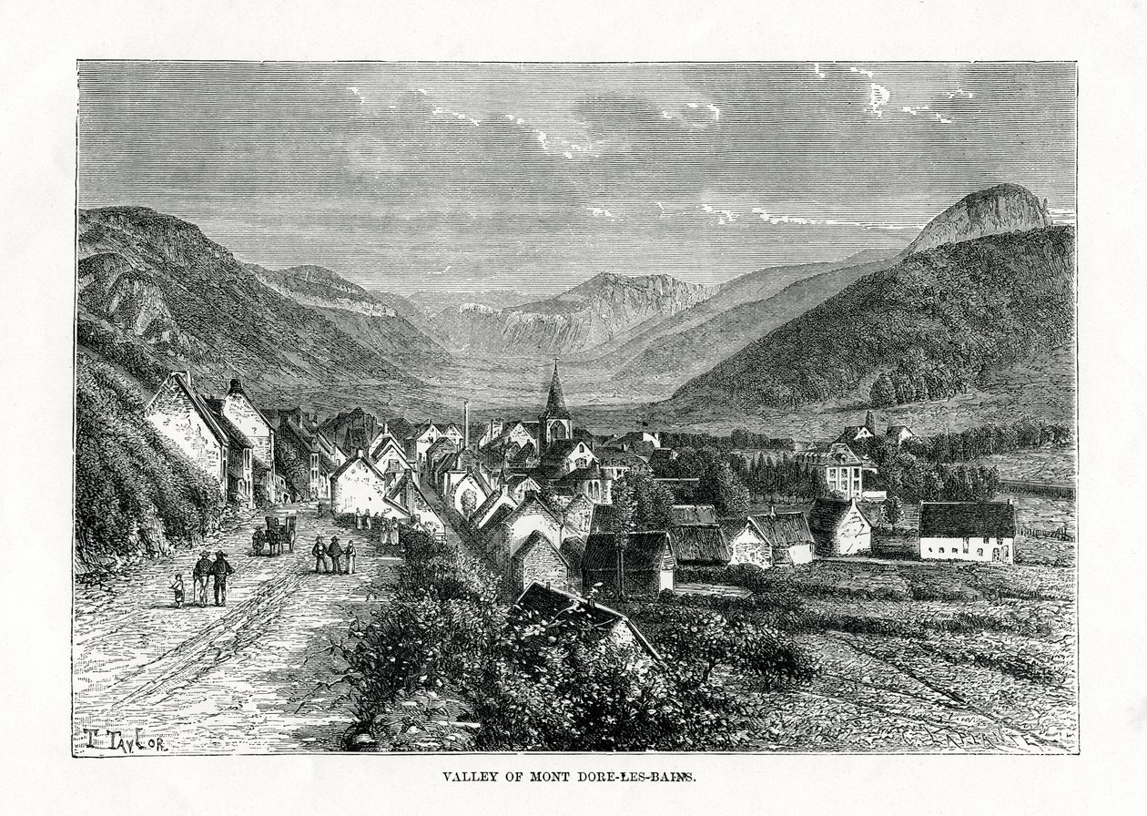 Dalen Mont-Dore-les-Bains, Frankrig, 1800-tallet af C. Laplante