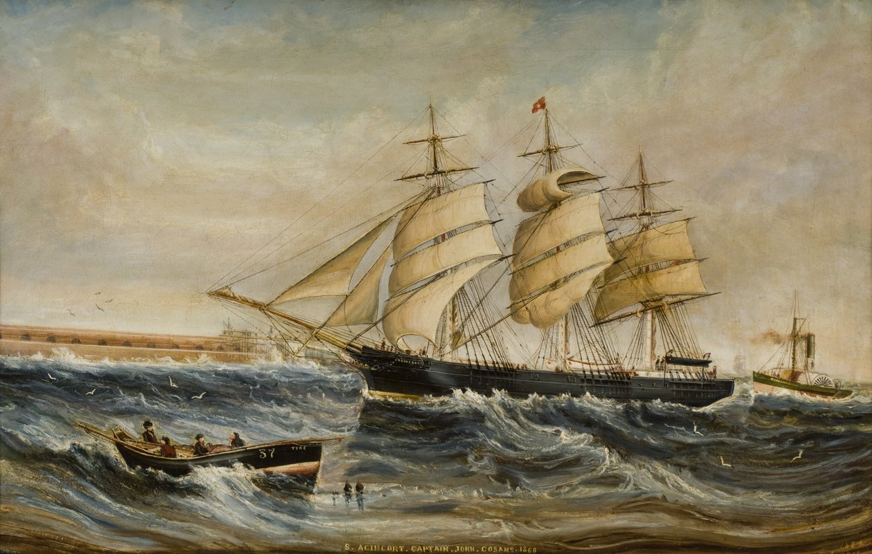Agincourt på vej ind i Tyne af C. Robinson