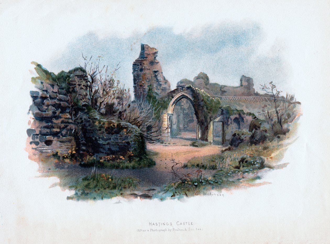 Hastings Castle, Sussex, 1895 af C. Wilkinson