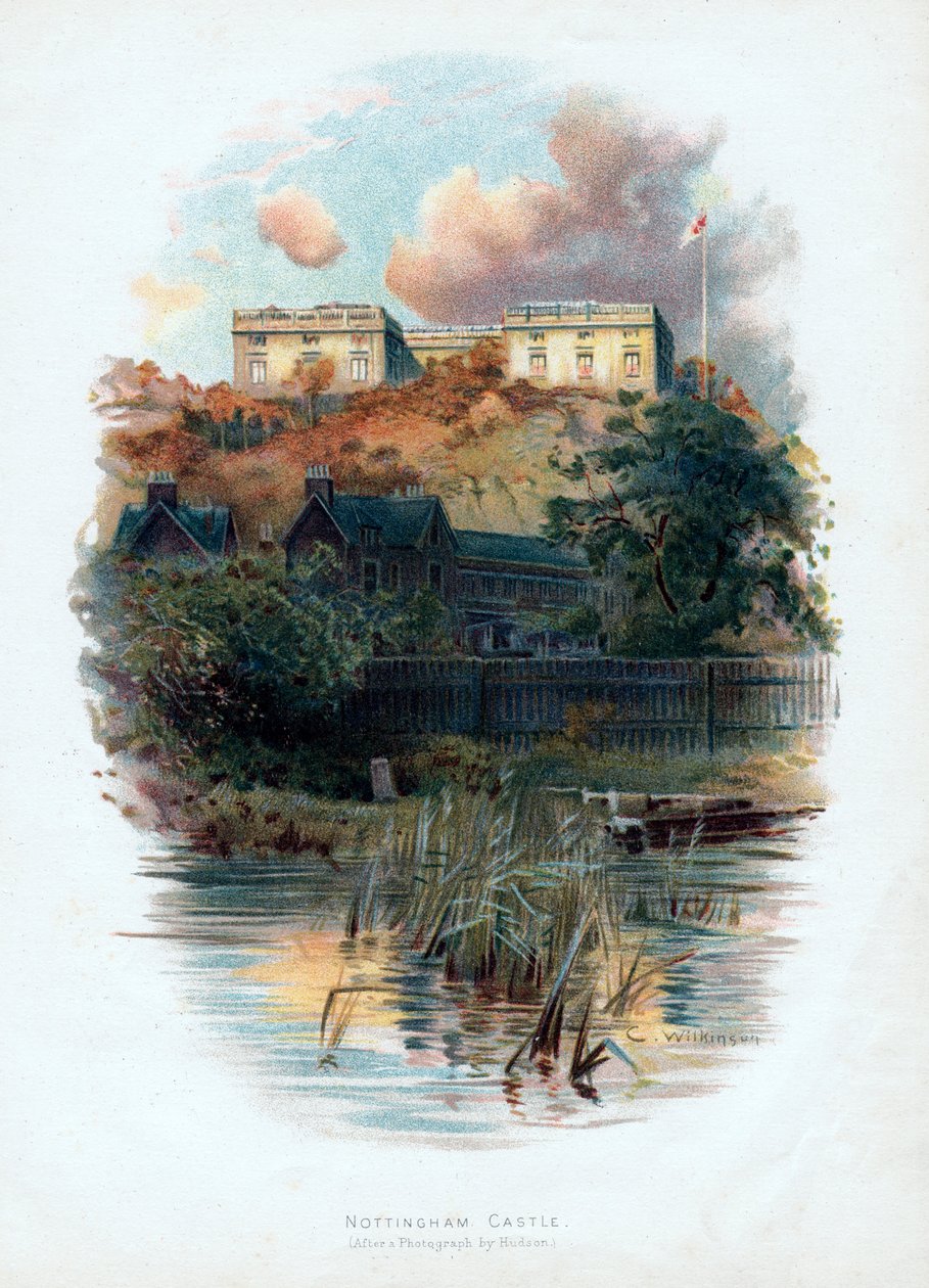 Nottingham Castle, Nottinghamshire, 1895 af C. Wilkinson