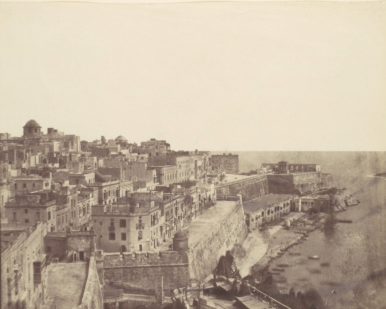 Havnen i Valletta, Malta, 1850