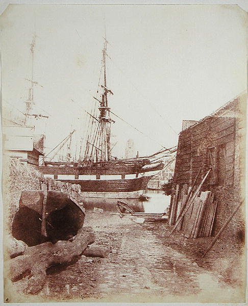 Flod- og kajscene ca. 1846 (fotogravure) af Calvert Richard Jones