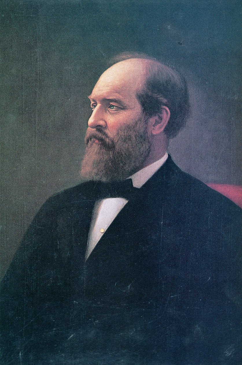 James A. Garfield (1831-81) (olie på lærred) af Calvin Curtis