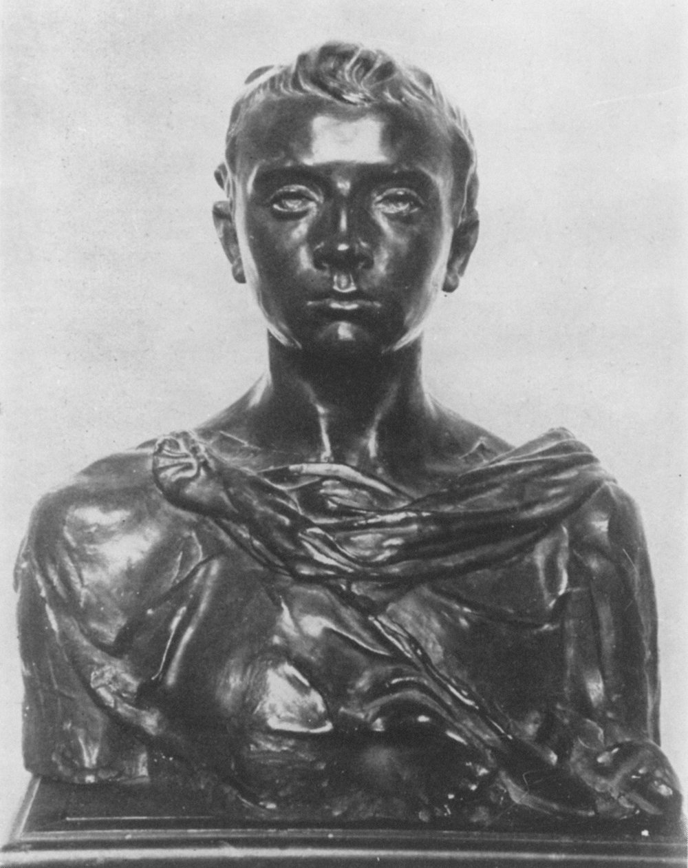 Buste af Paul Claudel som teenager (bronze) af Camille Claudel