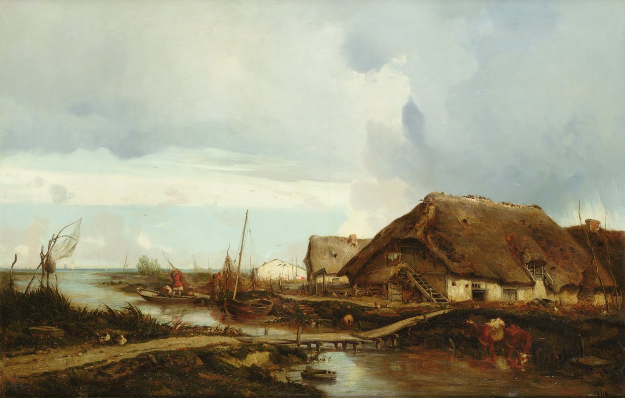 Normandiets kyst, 1848 af Camille Flers
