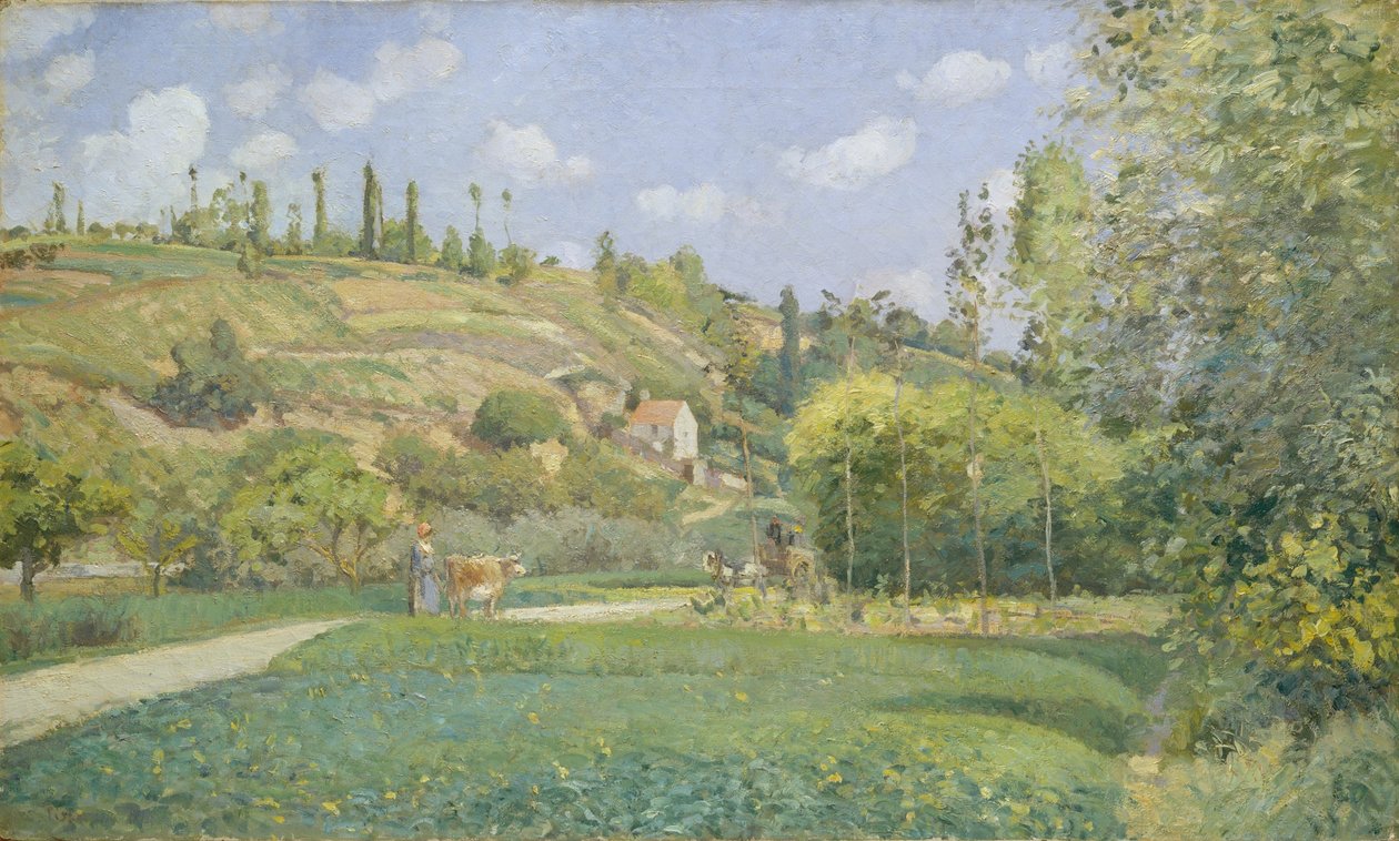 En Cowherd på Valhermeil, Auvers-sur-Oise af Camille Jacob Pissarro