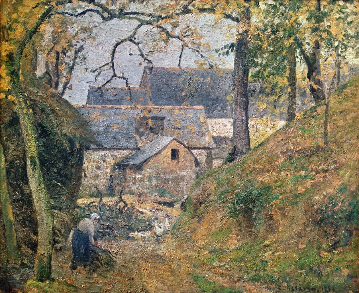 En gård ved Montfoucault, 1894 af Camille Jacob Pissarro