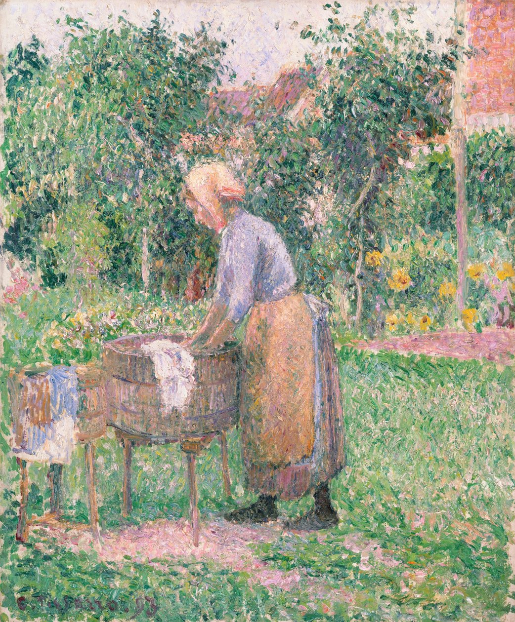 Vaskekvinde i Éragny af Camille Jacob Pissarro