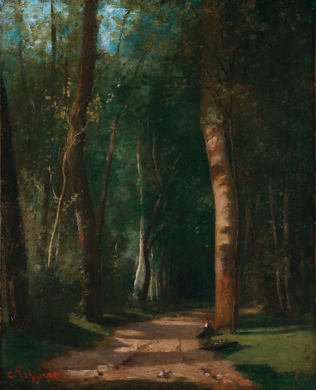 Gyde i en skov af Camille Jacob Pissarro