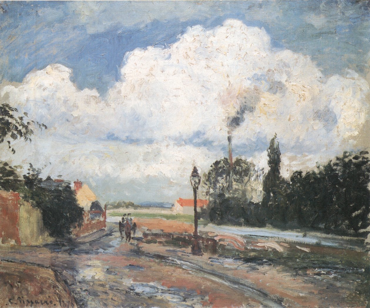 Efter regnen, kaj i Pontoise af Camille Jacob Pissarro