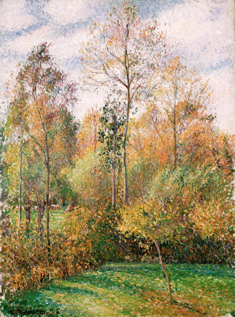 Efterår, Popler, Eragny af Camille Jacob Pissarro