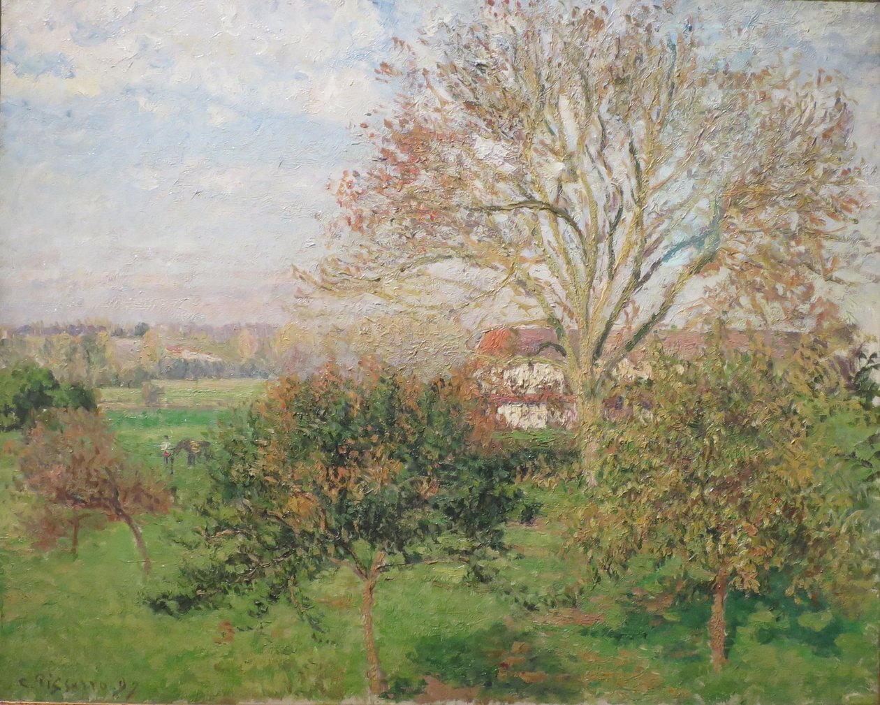 Efterårsmorgen på Éragny af Camille Jacob Pissarro