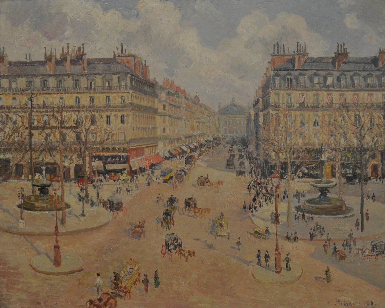 Avenue de lOpéra, Morning Sunshine af Camille Jacob Pissarro