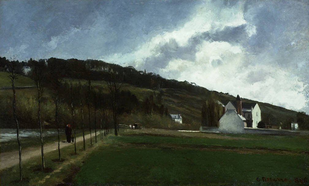 Banks of the Marne om vinteren af Camille Jacob Pissarro