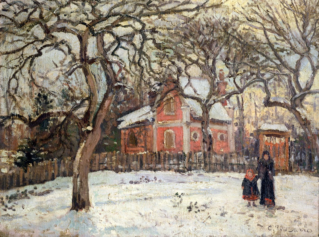 Kastanjetræer ved Louveciennes, ca. 1871-2 af Camille Jacob Pissarro