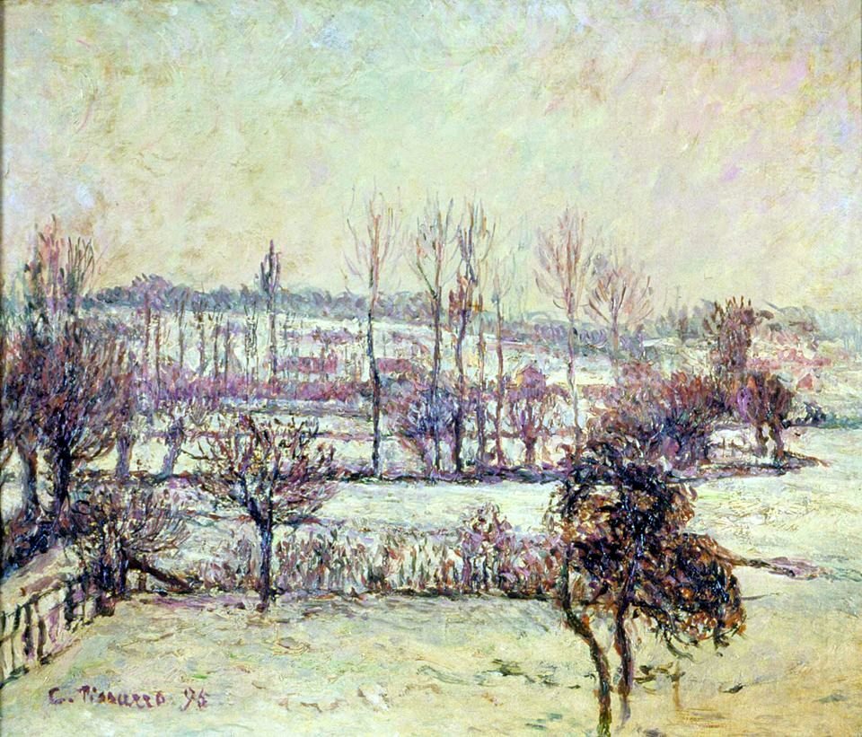 Sneeffekt i Eragny af Camille Jacob Pissarro