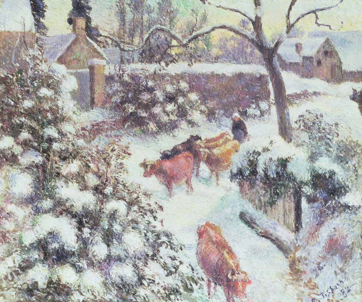 Sneeffekt ved Montfoucault, 1882 af Camille Jacob Pissarro