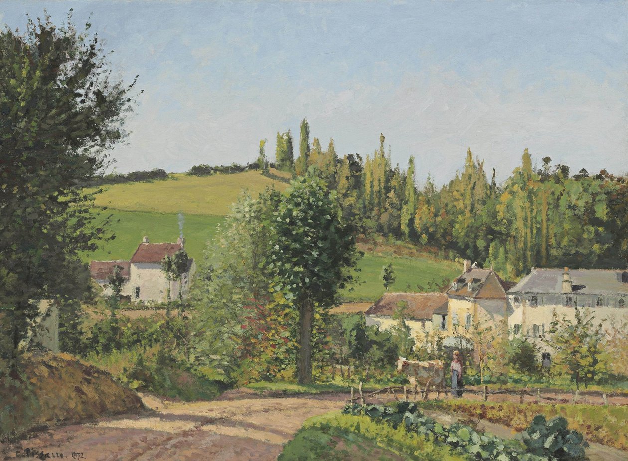 Hamlet omkring Pontoise af Camille Jacob Pissarro