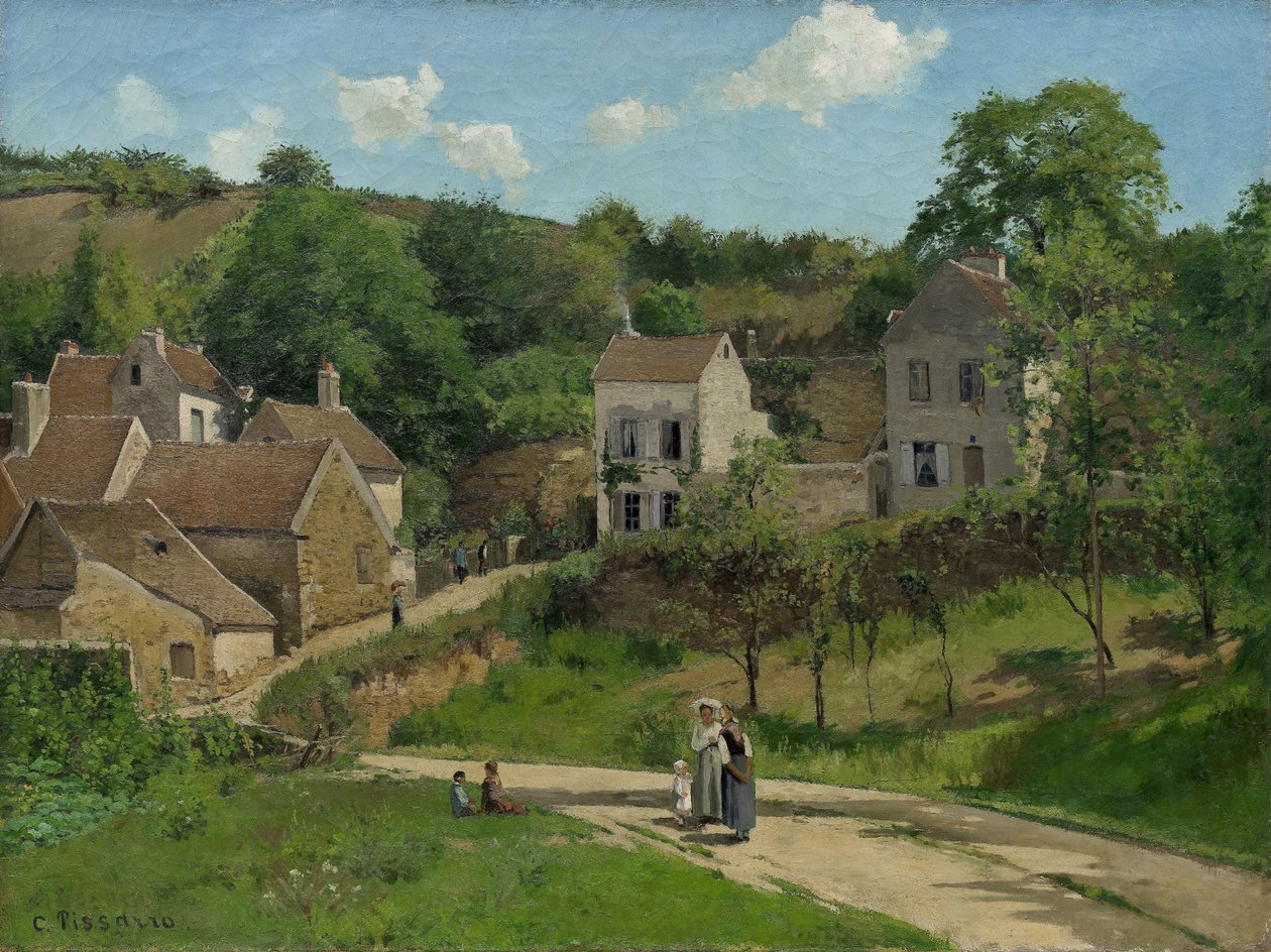 LHermitage i Pontoise af Camille Jacob Pissarro