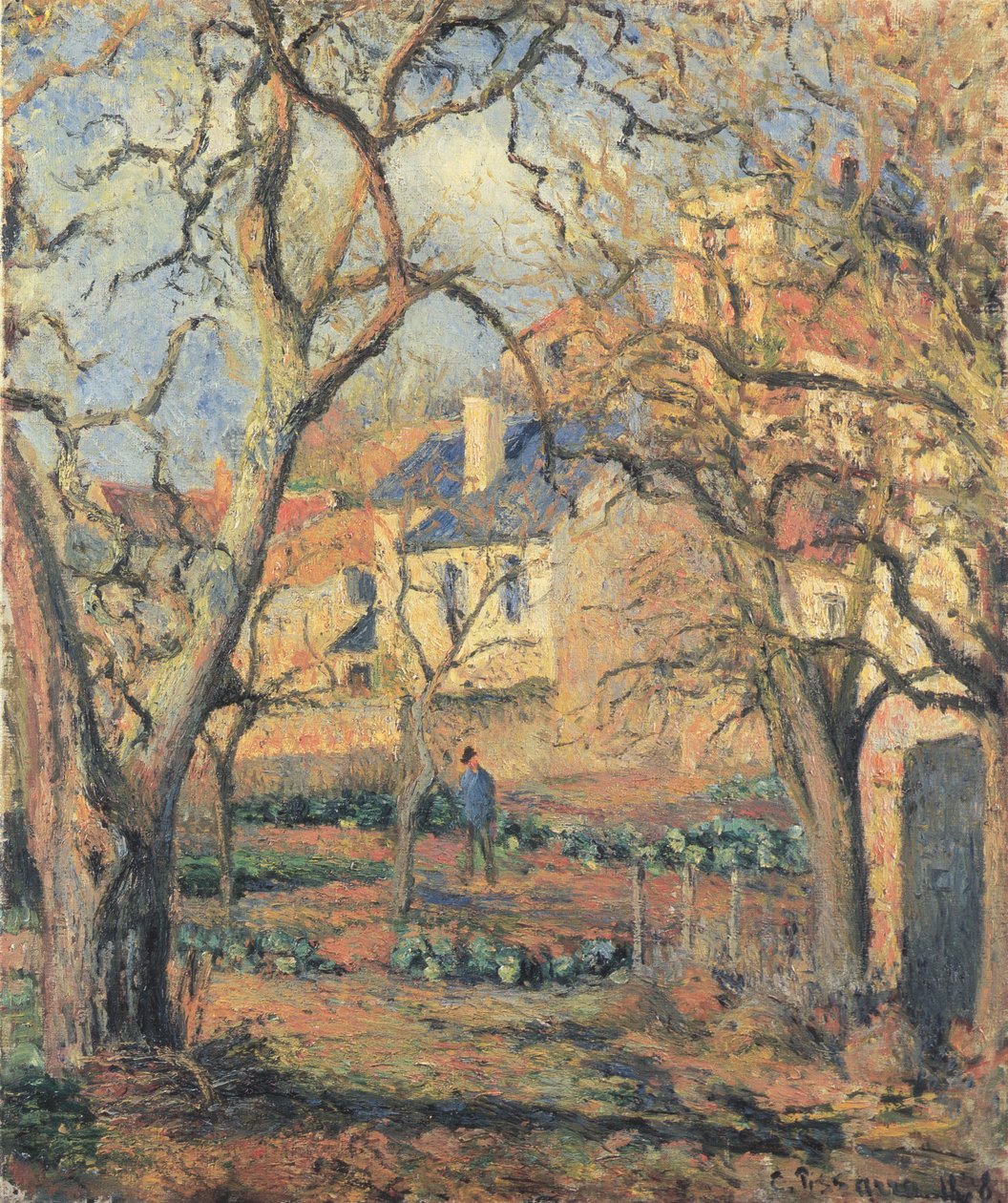 Grøntsagshaven på L´Hermitage af Camille Jacob Pissarro