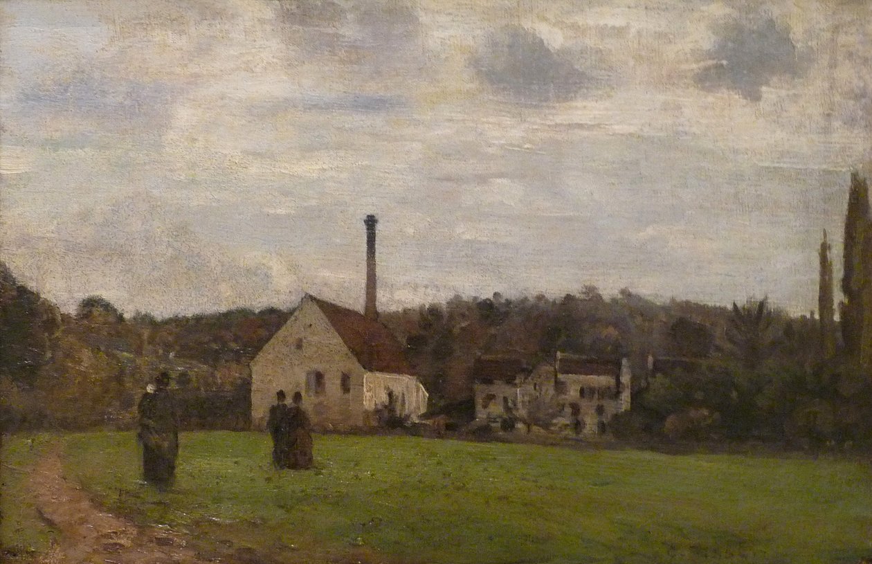 Den lille fabrik af Camille Jacob Pissarro