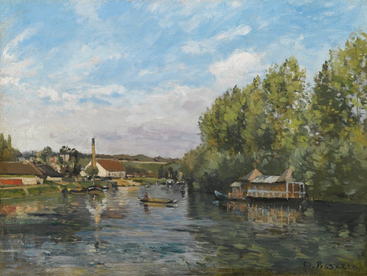 Seinen ved Port-Marly af Camille Jacob Pissarro