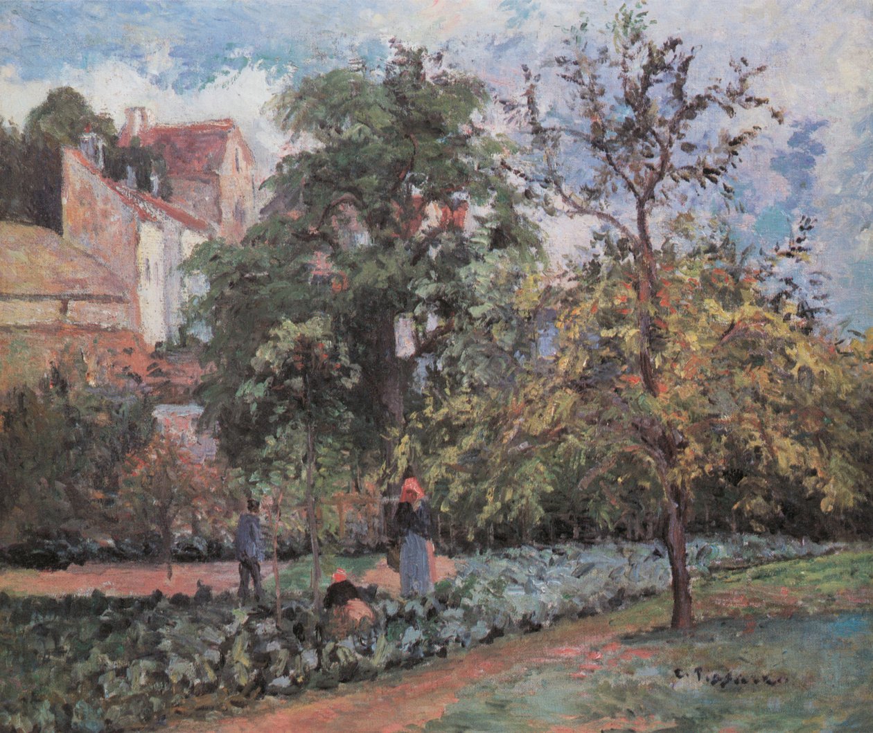 La Verger i Maubuisson, Pontoise af Camille Jacob Pissarro