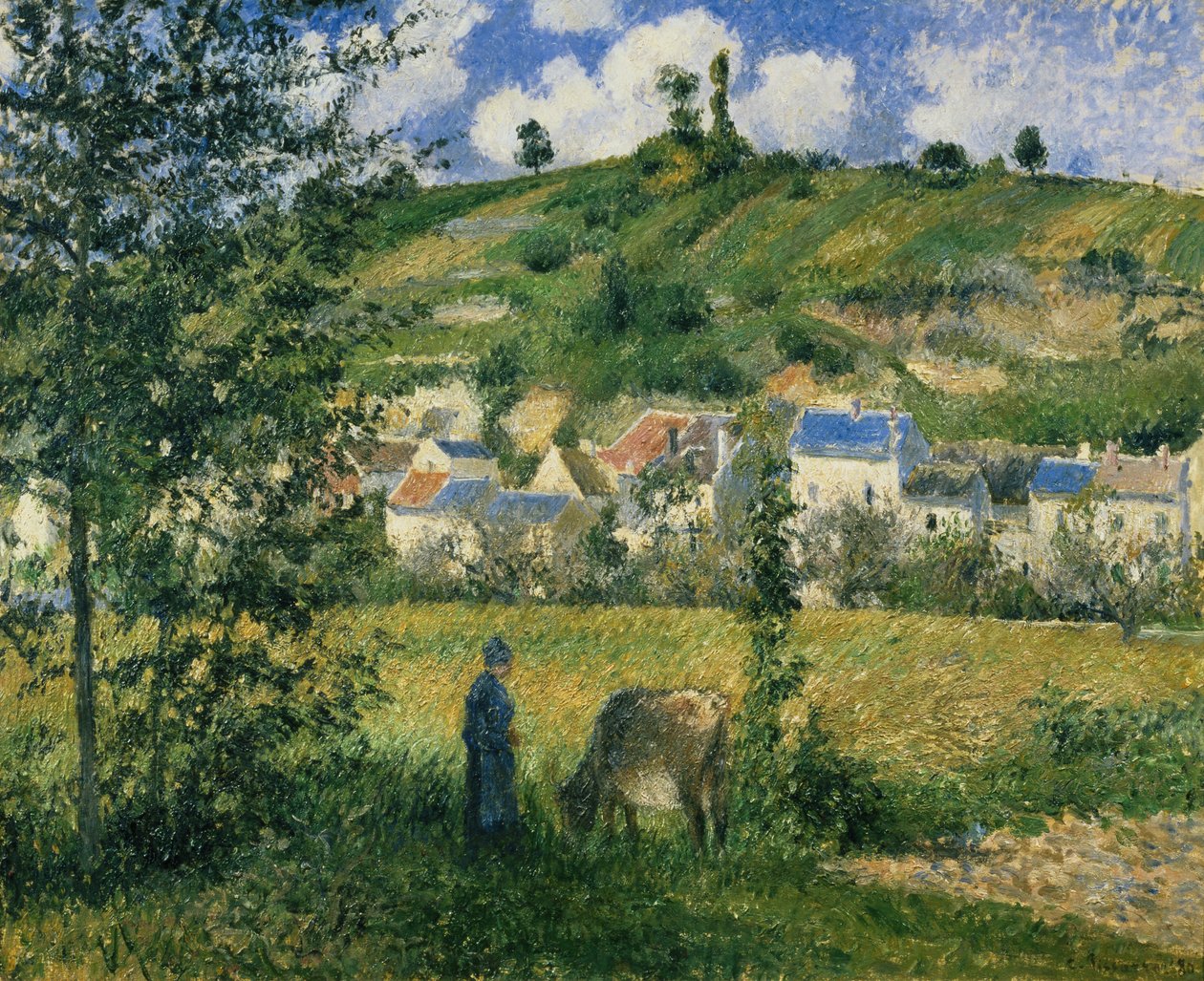 Landskab ved Chaponval, 1880 af Camille Jacob Pissarro