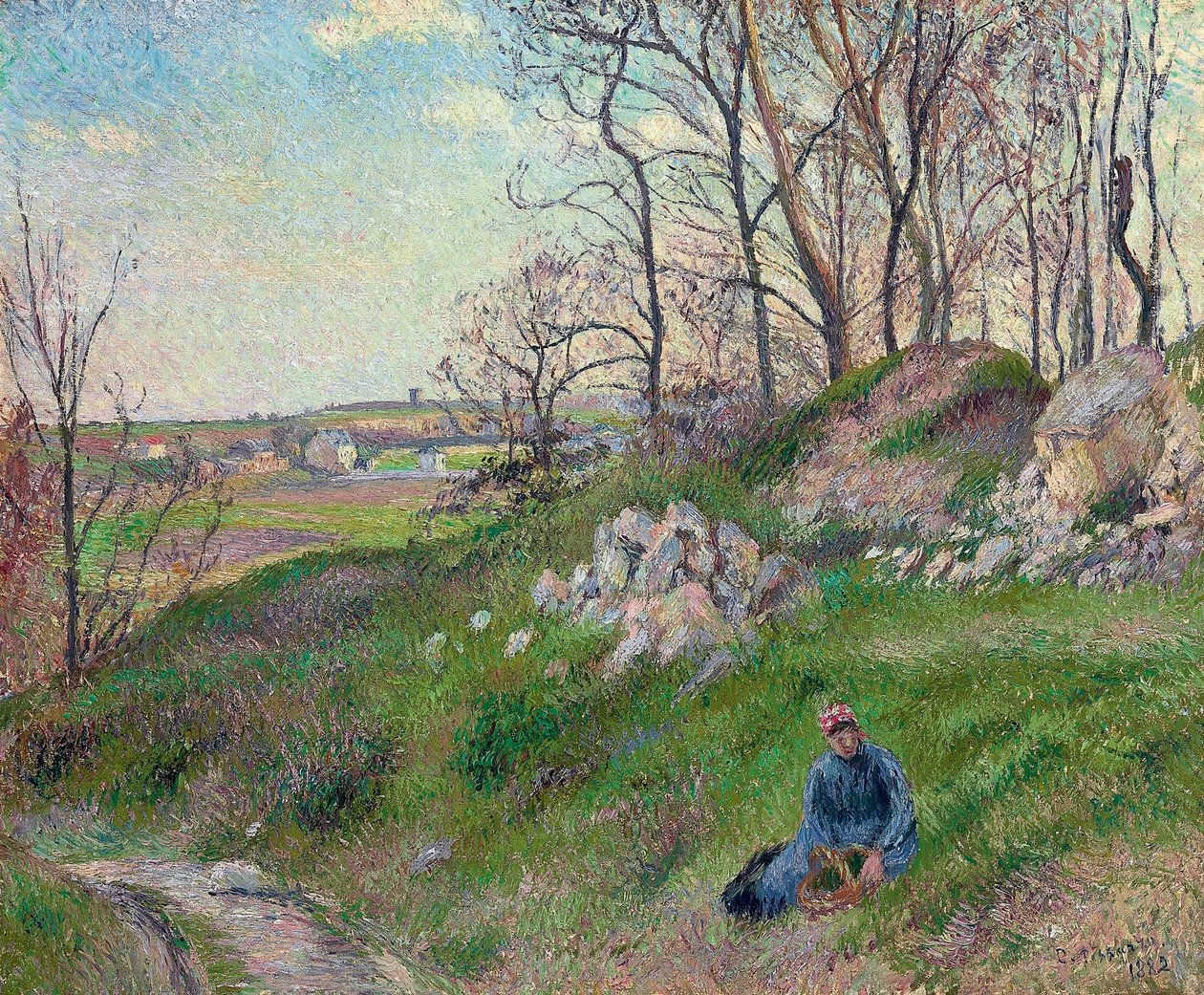 Les carrières du Chou, Pontoise af Camille Jacob Pissarro